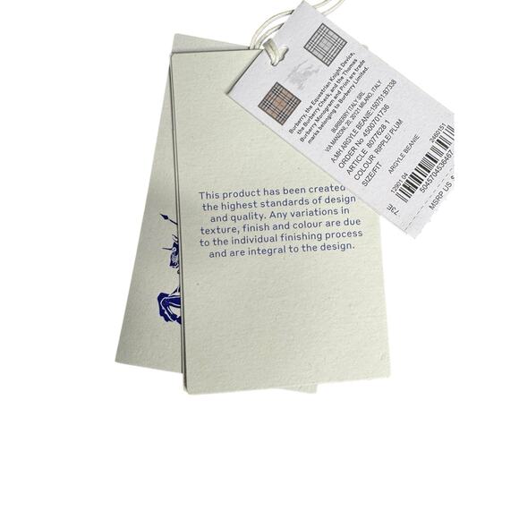 Burberry NWT Intarsia-Knit Logo Argyle Checked Beanie in Plum - Picture 6 of 10